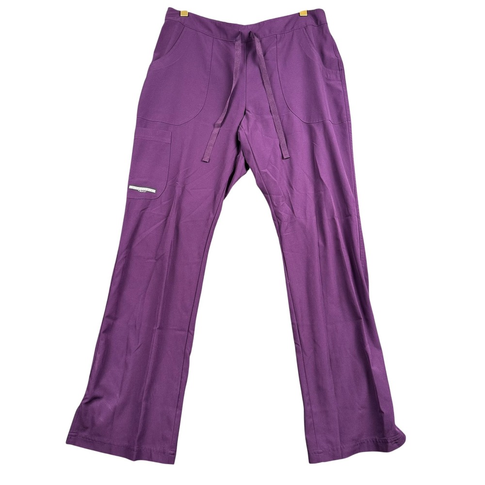 Skechers‎ by Barco Purple Cargo Scrub Pants Womens Medium Petite MP Drawstring